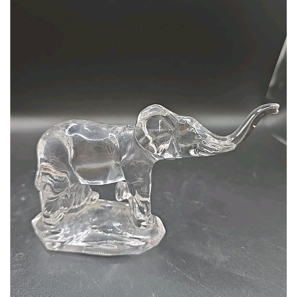 Vintage Nachtmann Bavarian Crystal Elephant Figurine 5 Inch Germany *Beautiful*